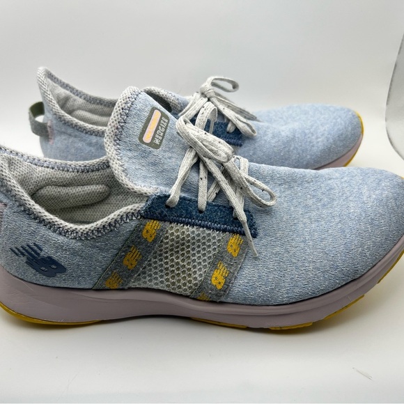 New Balance Light Blue and Yellow Sneakers - Picture 5 of 7